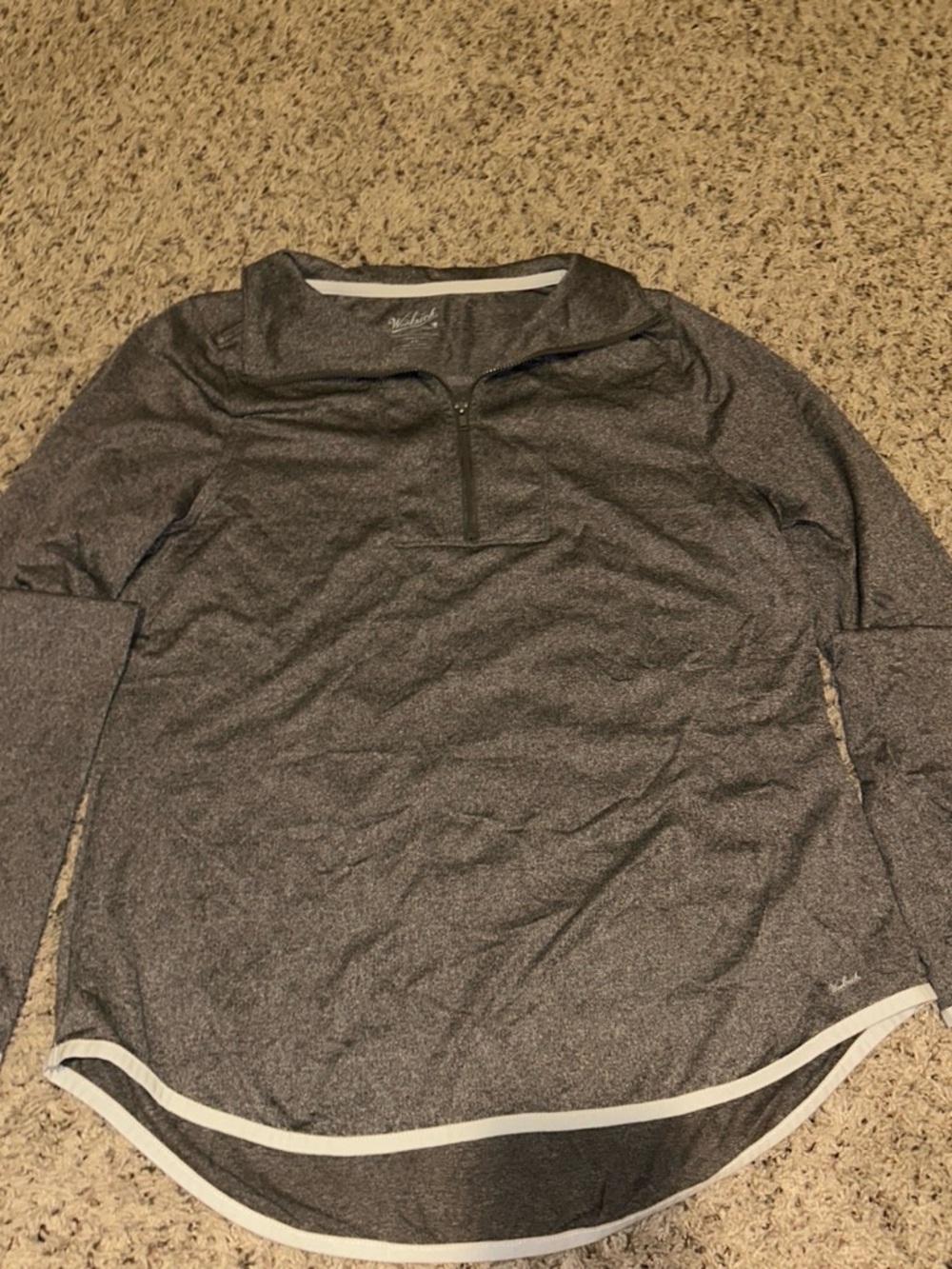 Woolrich Women's Charcoal Heather Half-Zip Pullover